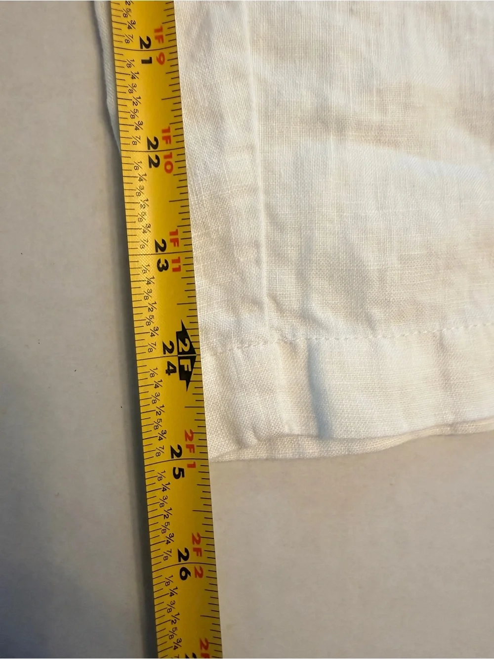 Quince Women's Size XS 100% European Linen Elastic‎ Waist Pants White 25” Inseam